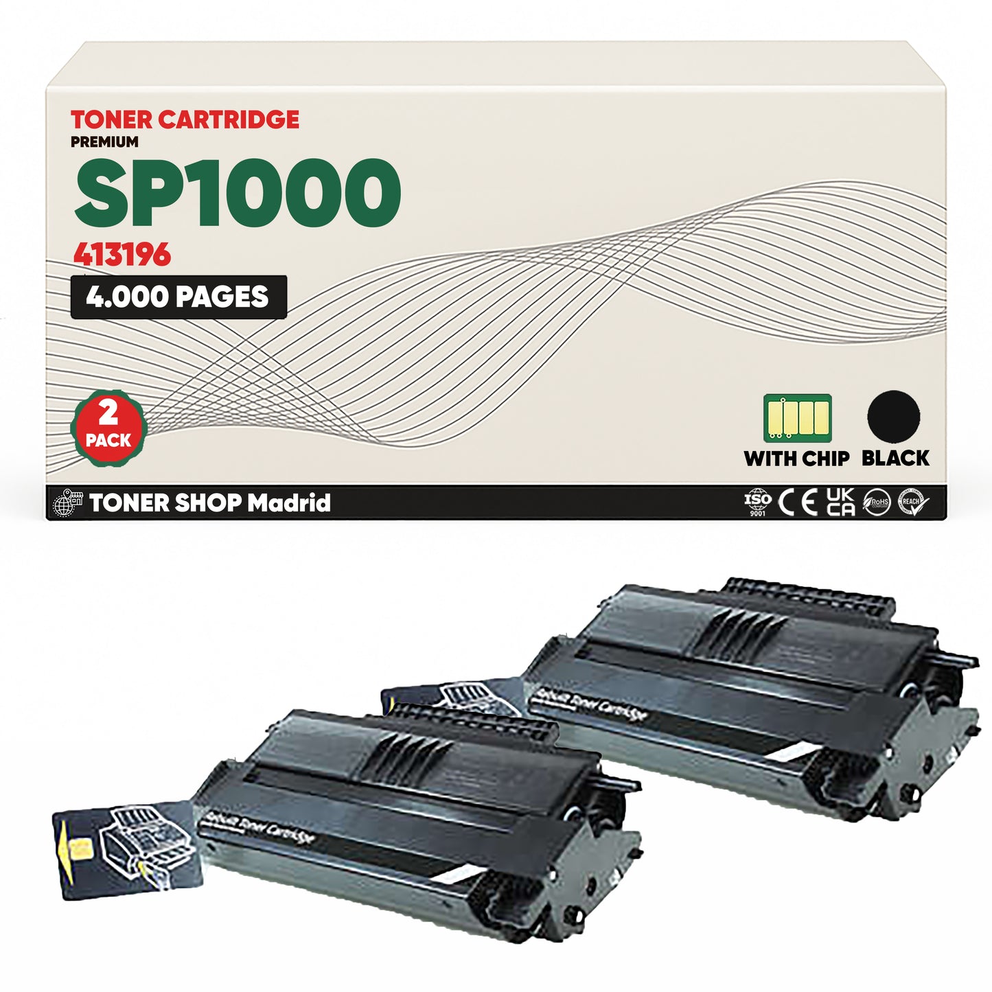 BDink Cartucho/s Tóner Compatible/s Ricoh Aficio SP1000 Negro