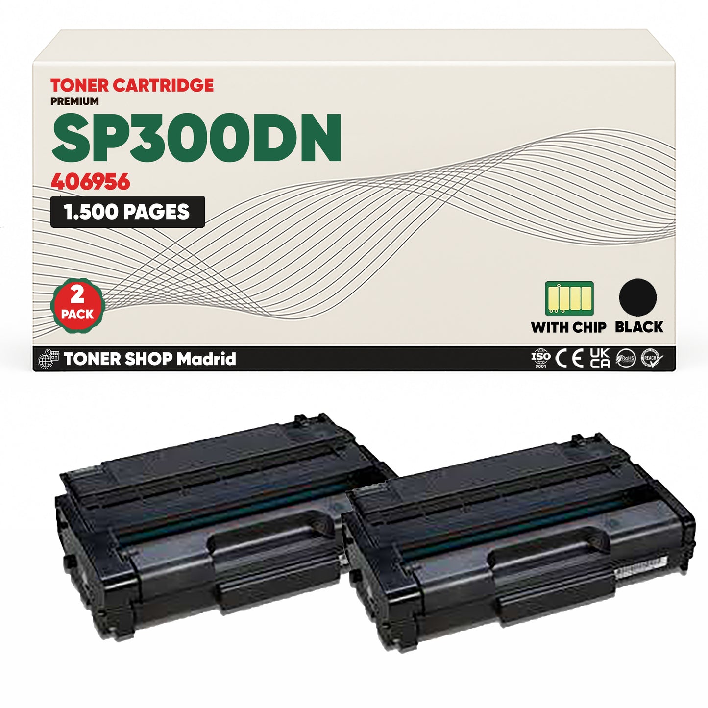 BDink Cartucho/s Tóner Compatible/s Ricoh SP300DN Negro