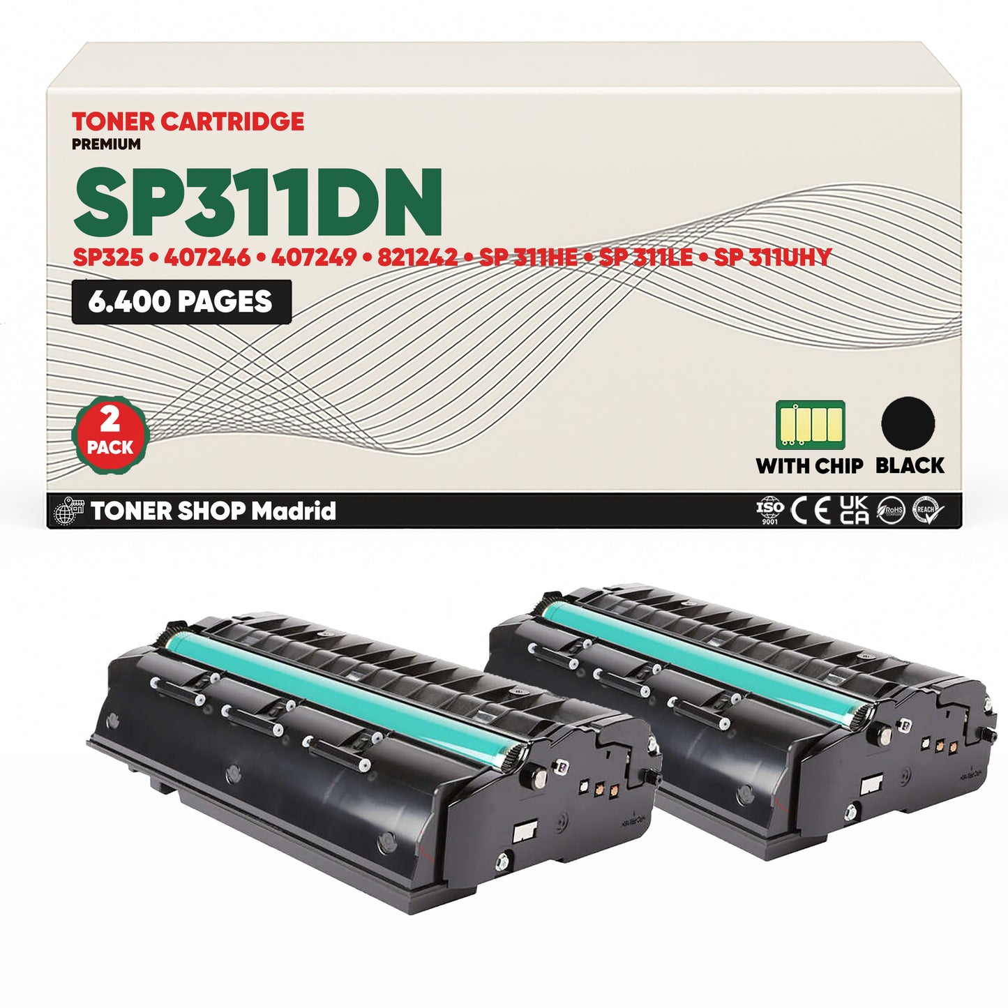 BDink Cartucho/s Tóner Compatible/s Ricoh SP311DN/SP325 Negro