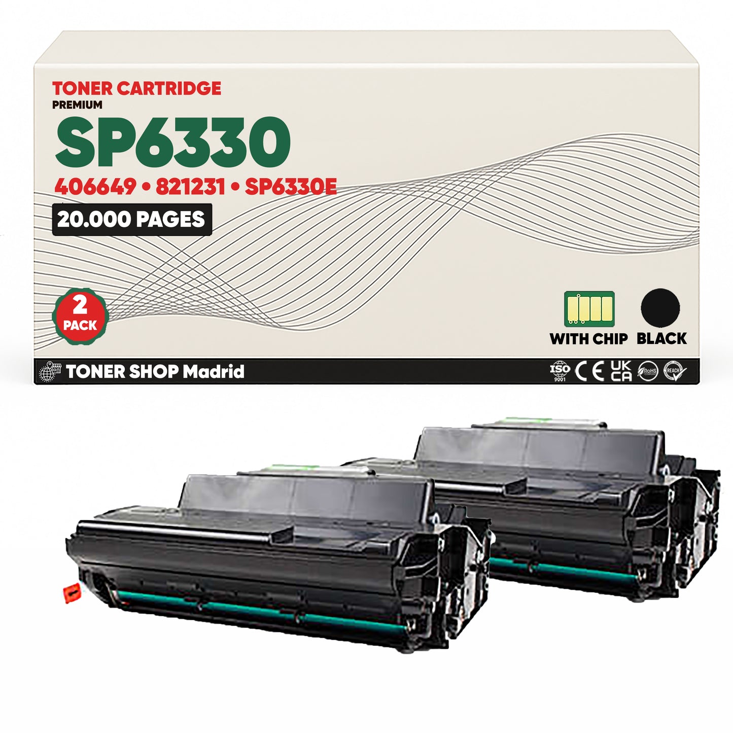 BDink Cartucho/s Tóner Compatible/s Ricoh SP6330 Negro