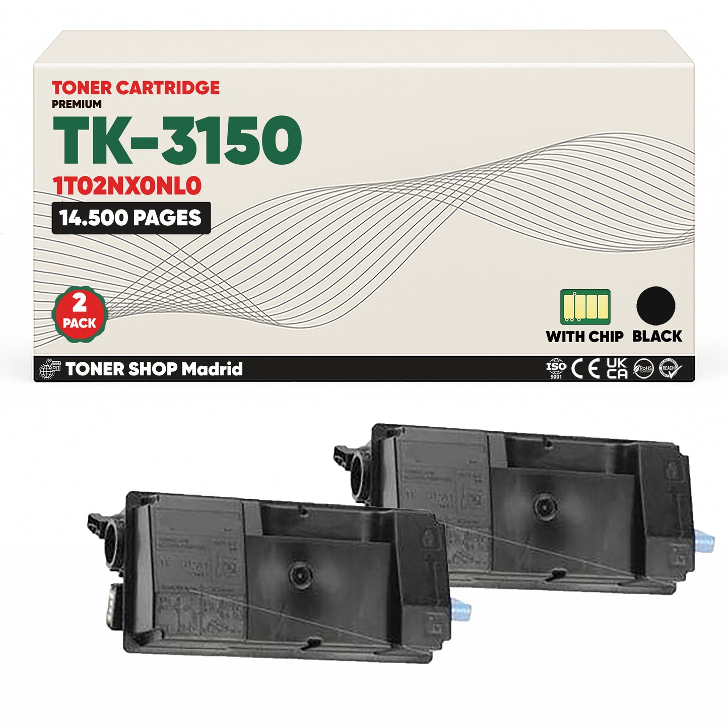 BDink Cartucho Tóner Compatible Kyocera TK3150 Negro