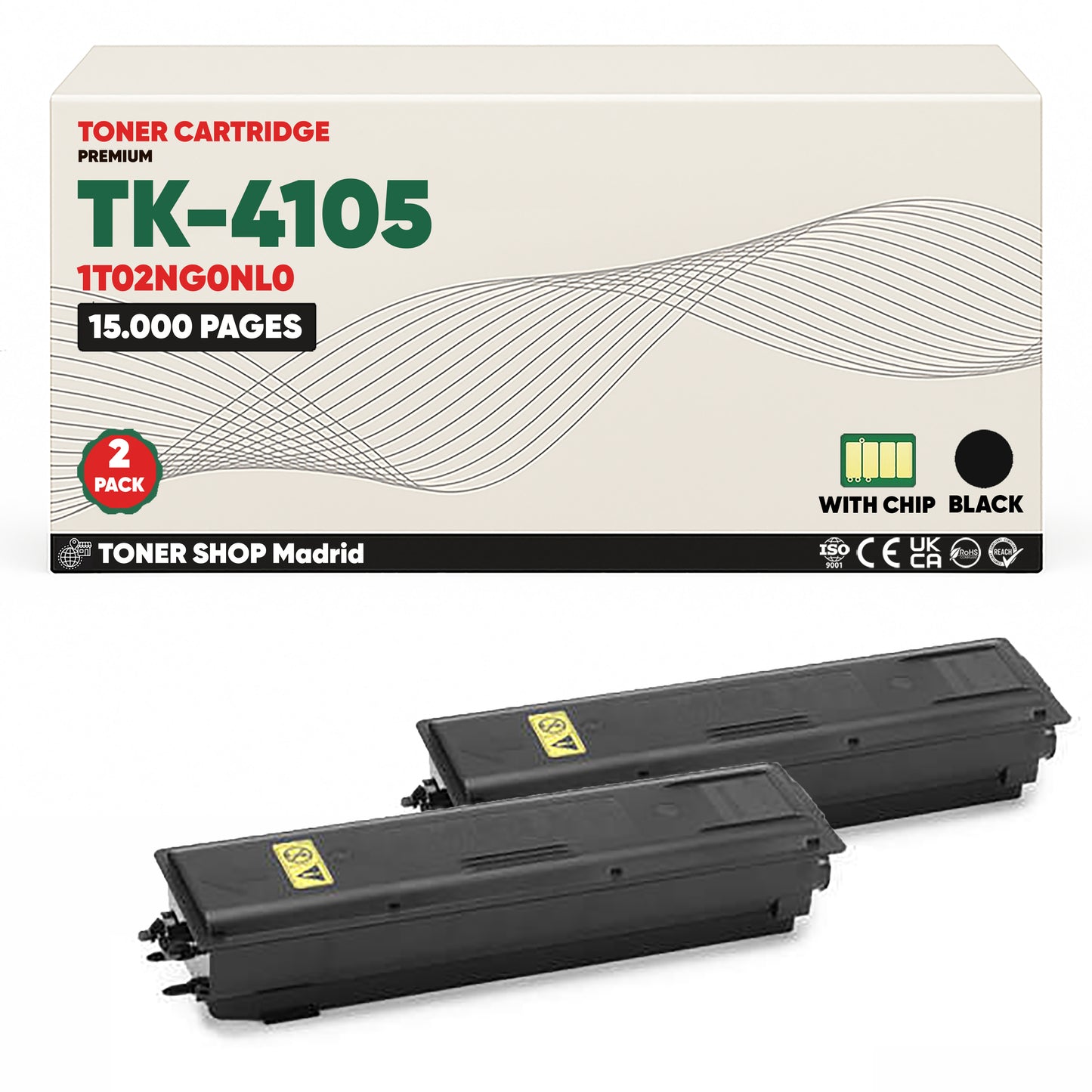 BDink Cartucho Tóner Compatible Kyocera TK4105 Negro