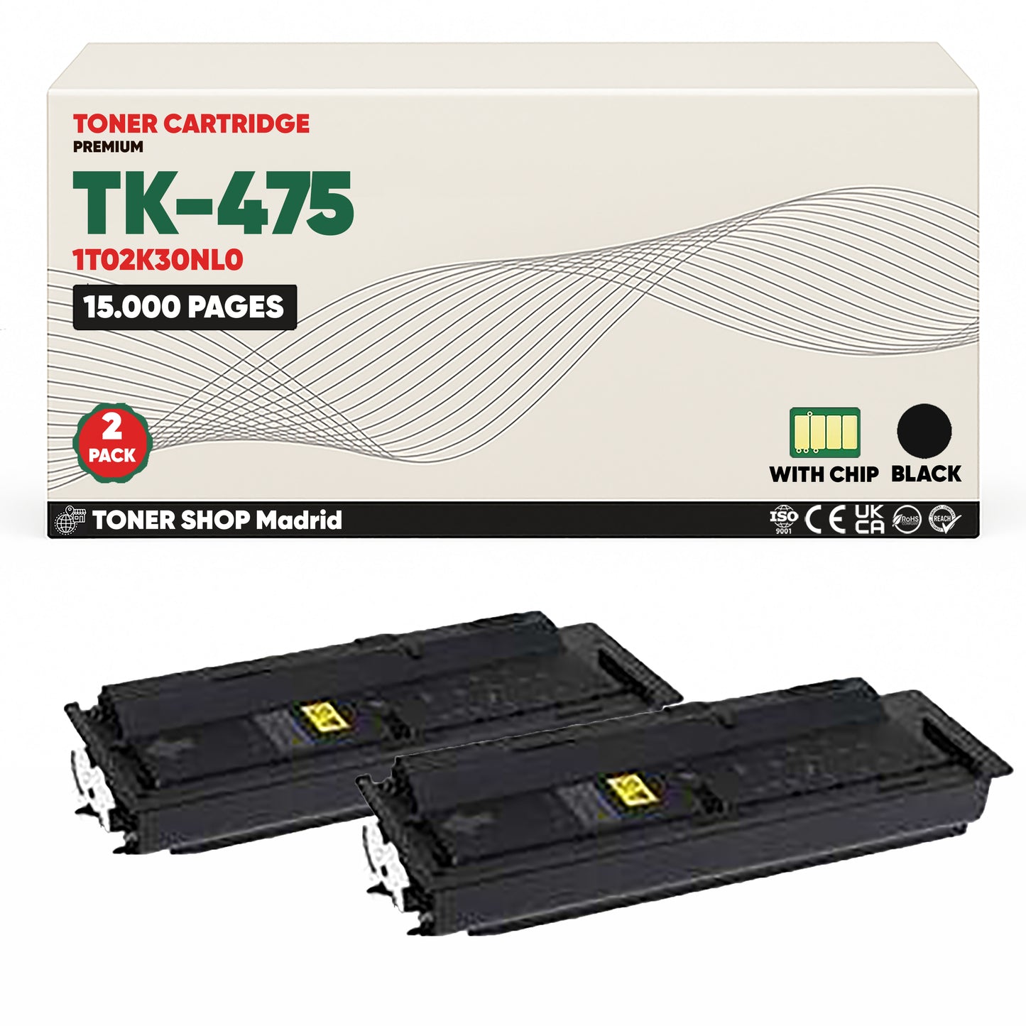 BDink Cartucho Tóner Compatible Kyocera TK475 Negro