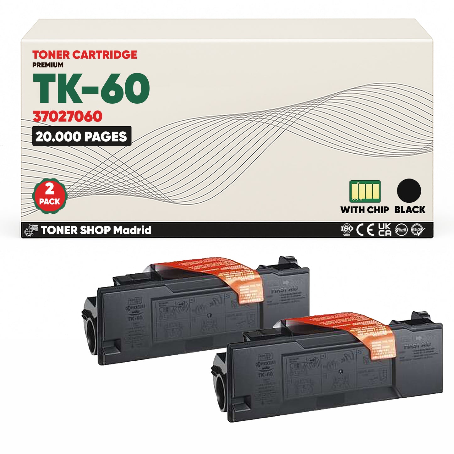 BDink Cartucho Tóner Compatible Kyocera TK60 Negro