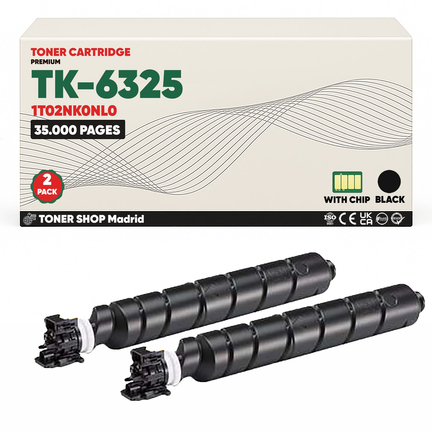 BDink Cartucho Tóner Compatible Kyocera TK6325 Negro