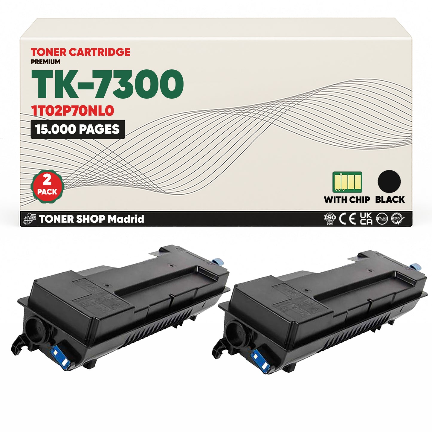 BDink Cartucho Tóner Compatible Kyocera TK7300 Negro