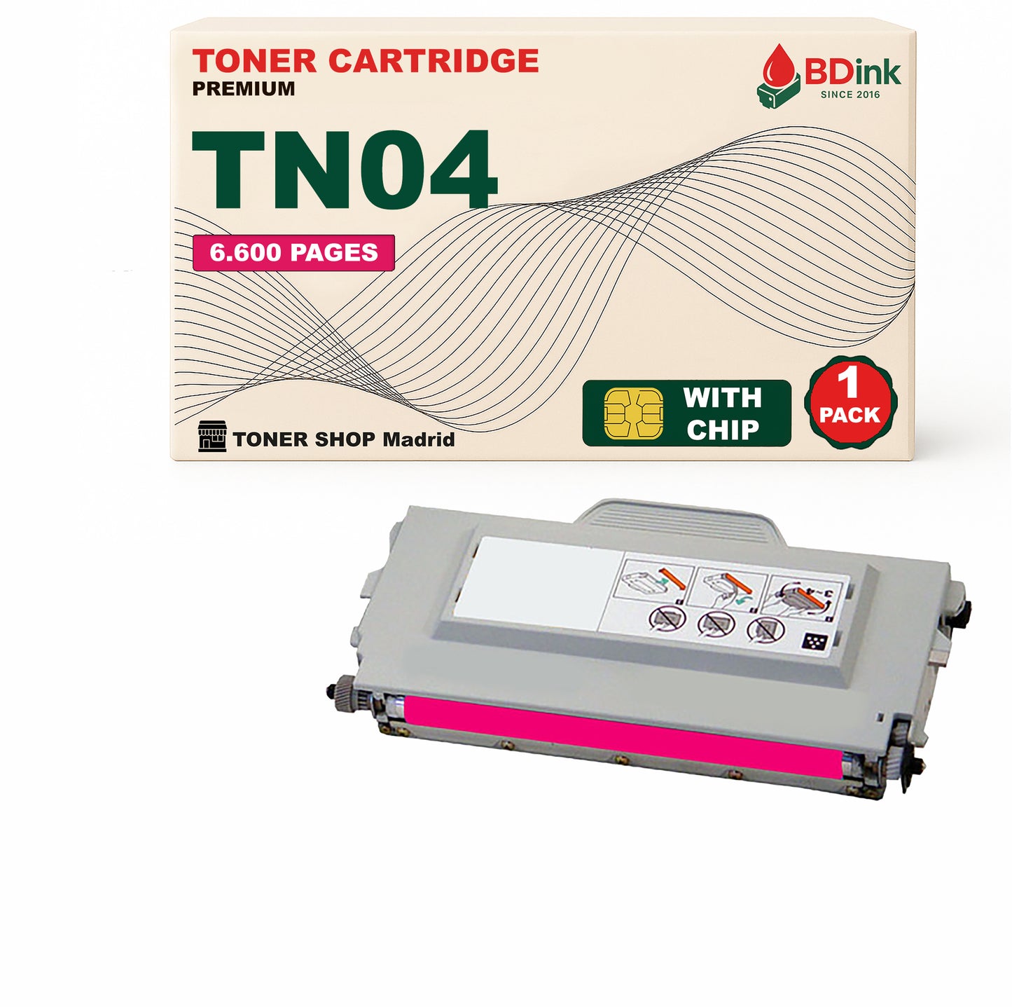 BDink Cartucho de Toner Compatible Brother TN04 (2 Pack) Magenta Amarillo
