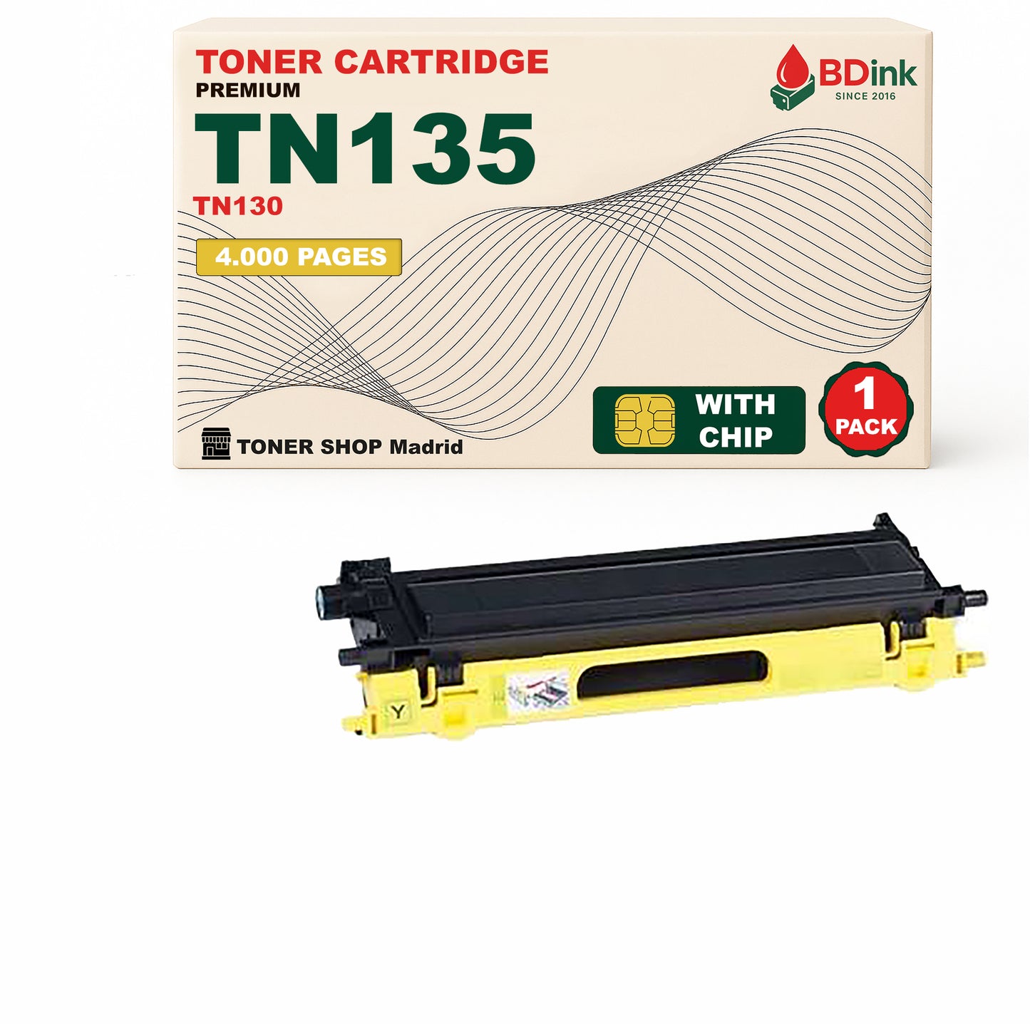 BDink Cartuchos Tóner Compatible Brother TN135 TN130 (Pack 4)