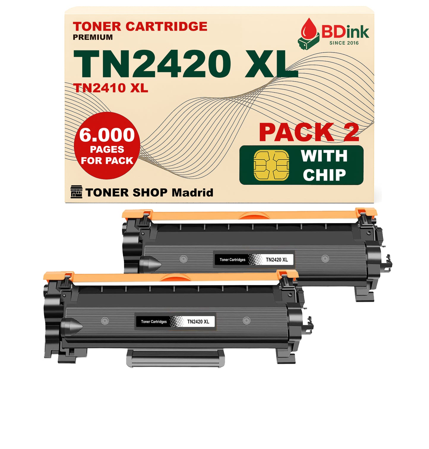 BDink Tóner Compatible Brother TN2420 XL Negro