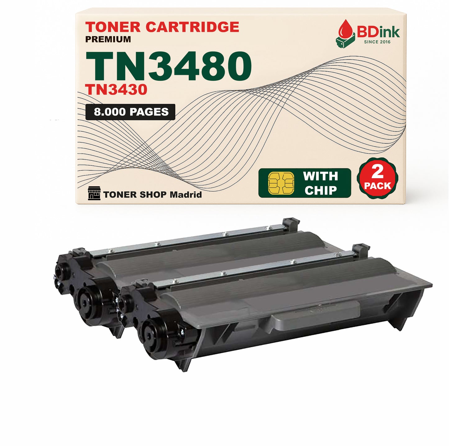 BDink Tóner Compatible Brother TN3430 / TN3480 Negro
