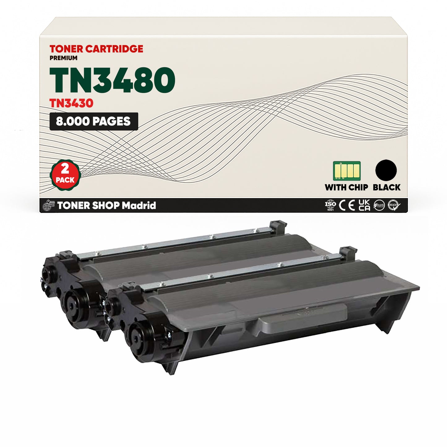 BDink Tóner Compatible Brother TN3430 / TN3480 Negro
