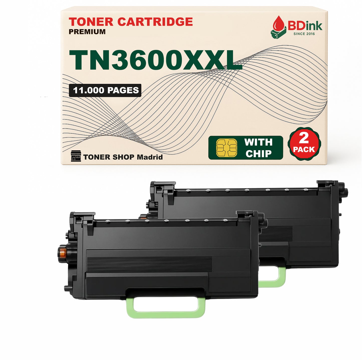 BDink Tóner Compatible Brother TN3600XXL Negro