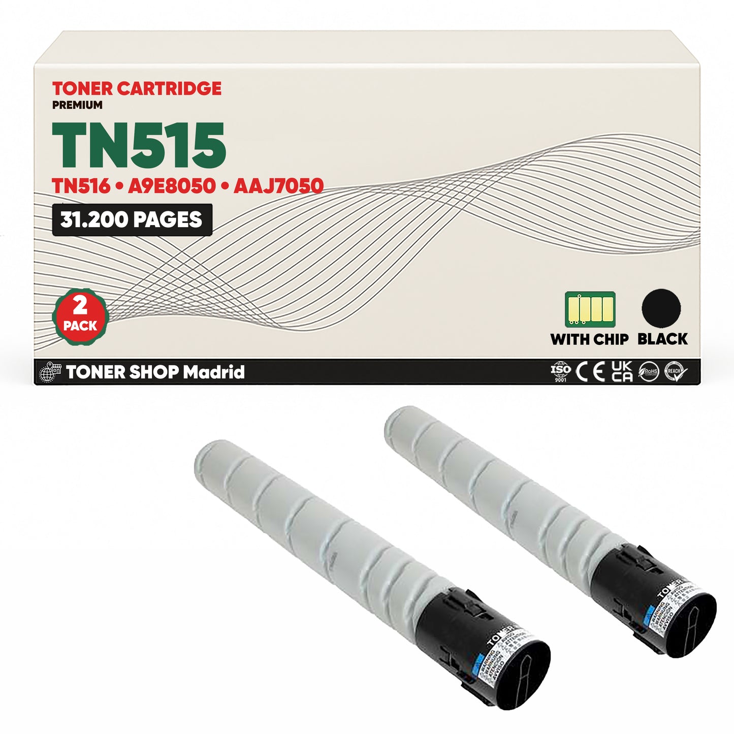 BDink Cartucho de Toner Compatible Konica Minolta TN515 Negro