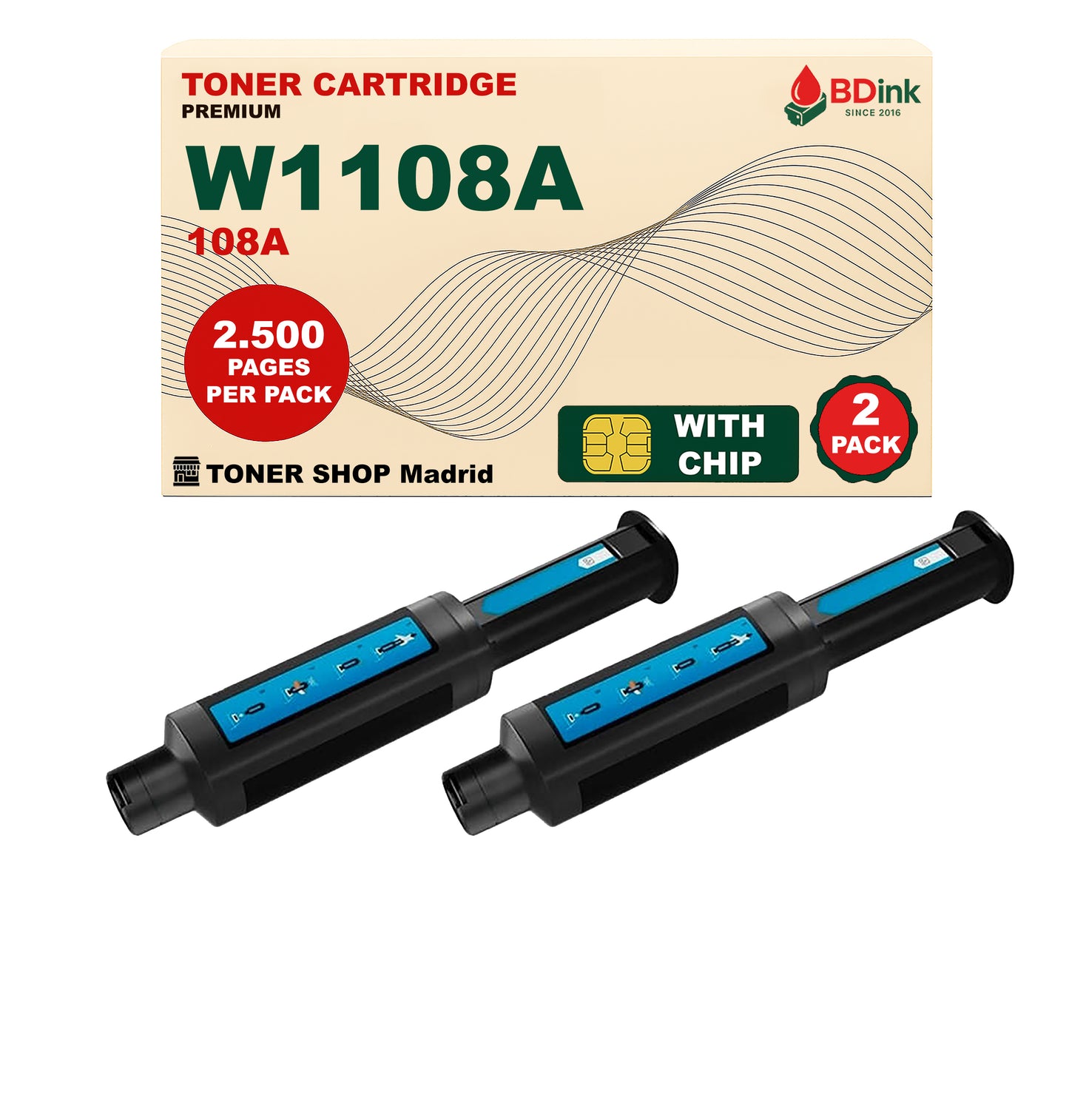BDink Tóner Compatible HP 108A Negro W1108A