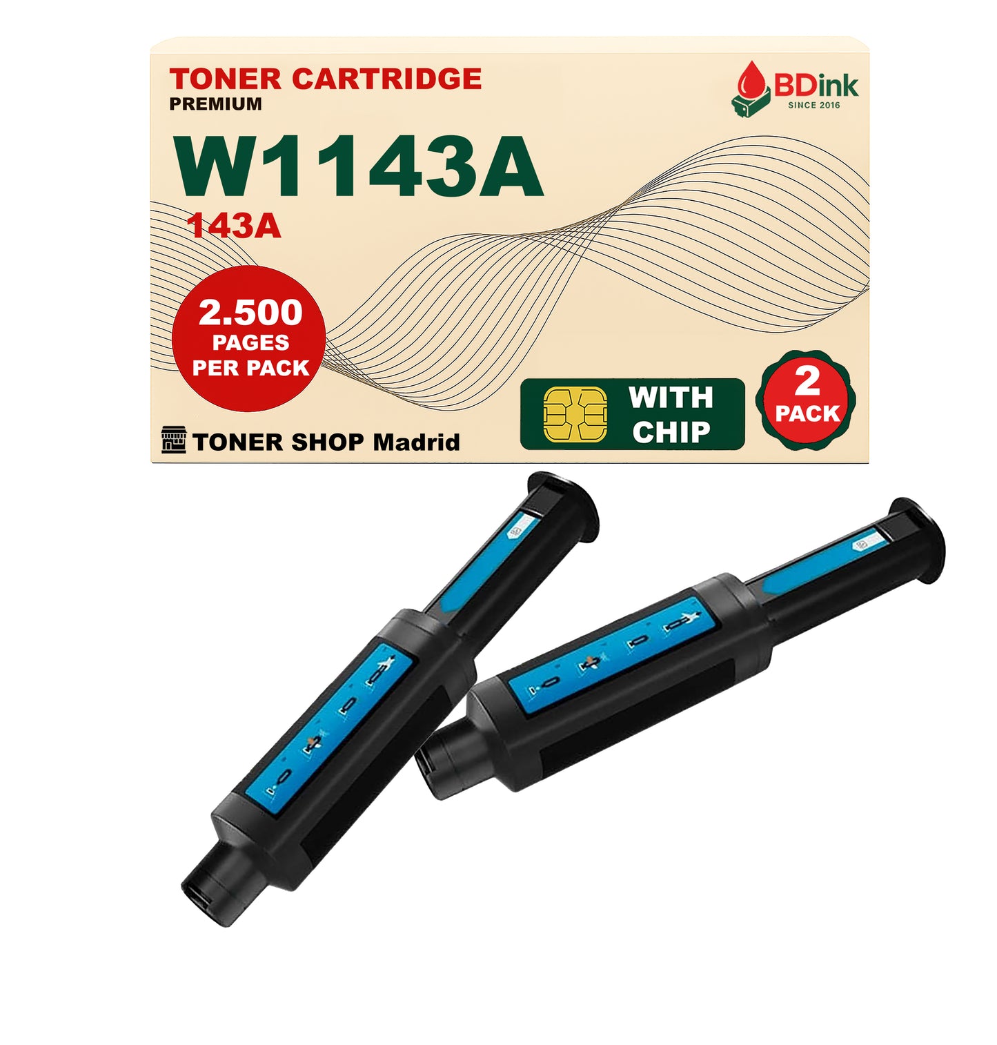 BDink Tóner Compatible HP 143A Negro W1143A
