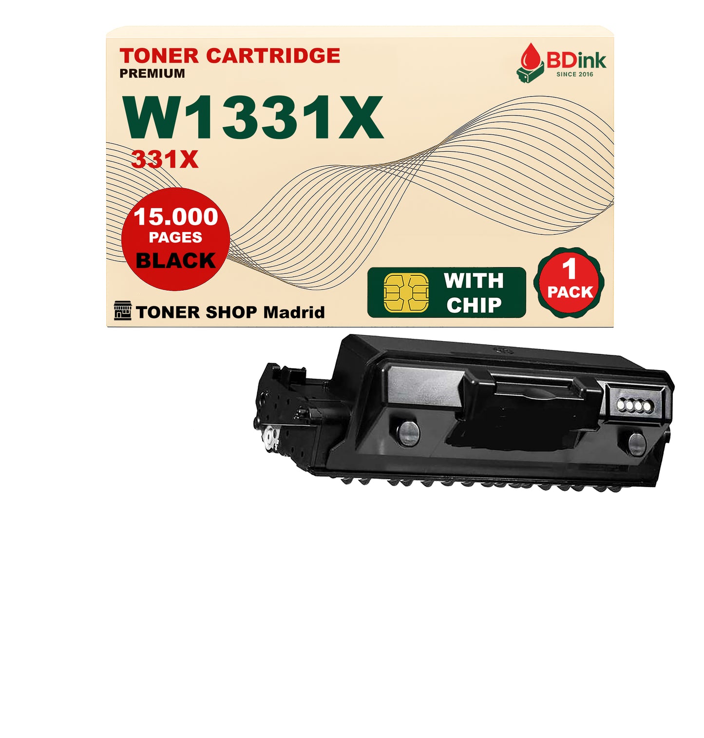 BDink Tóner Compatible HP 331X Negro W1331X (Alta Capacidad)