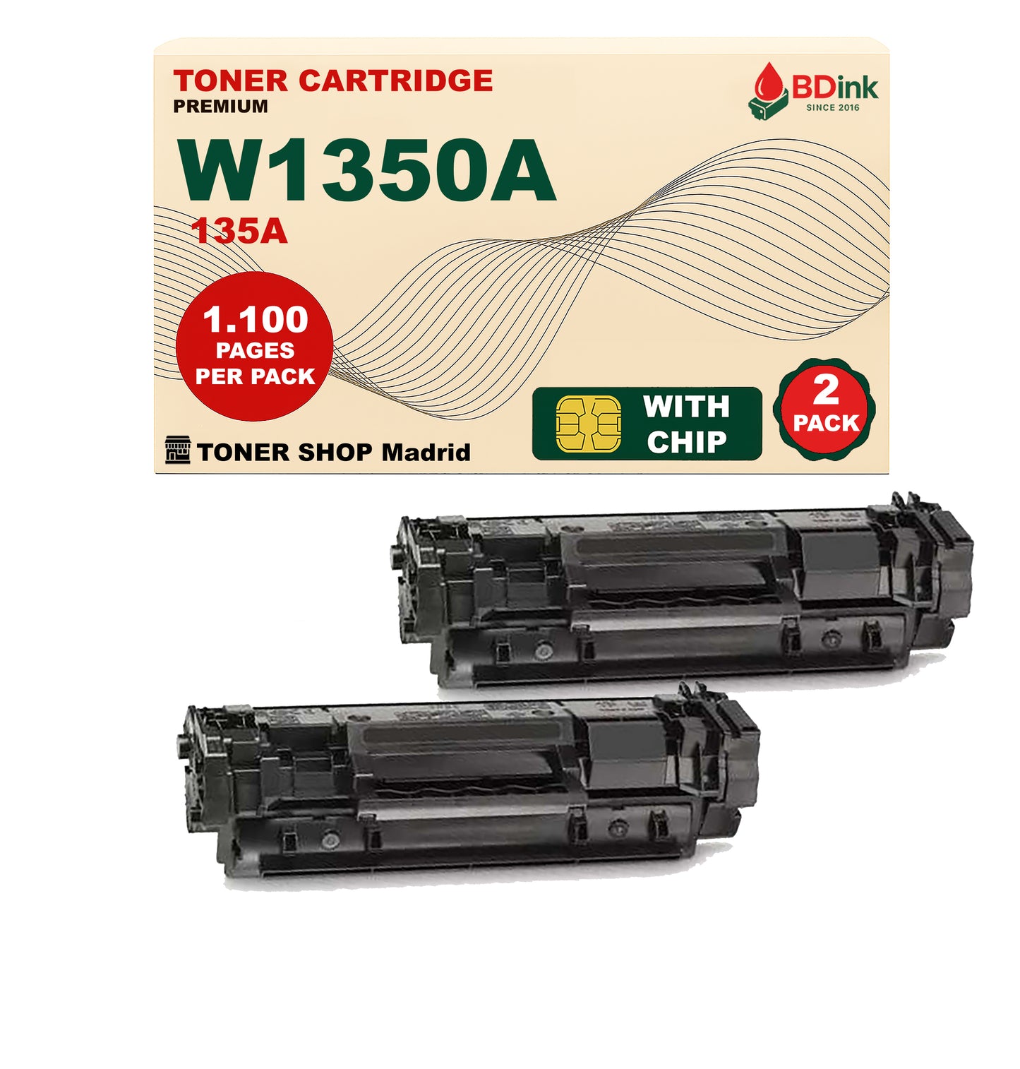 BDink Tóner Compatible HP 135A Negro W1350A (No HP+ / Serie E)