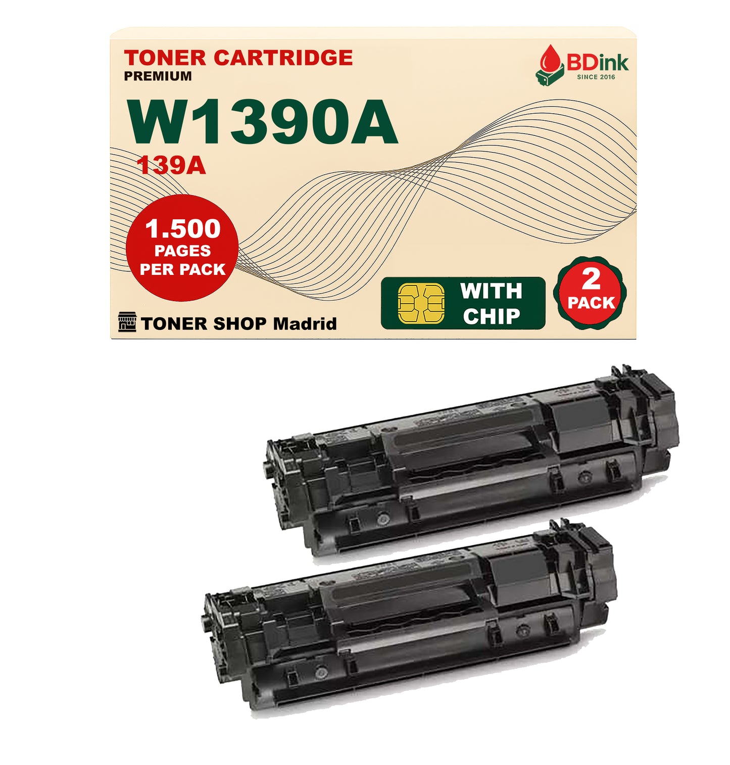 BDink Tóner Compatible HP 139A Negro W1390A