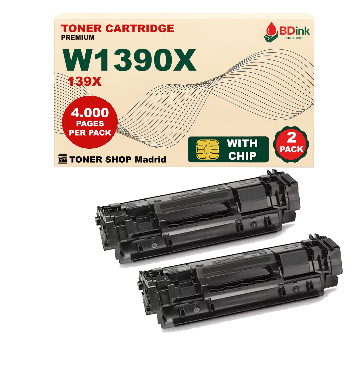 BDink Tóner Compatible HP 139X Negro W1390X (Alta Capacidad)