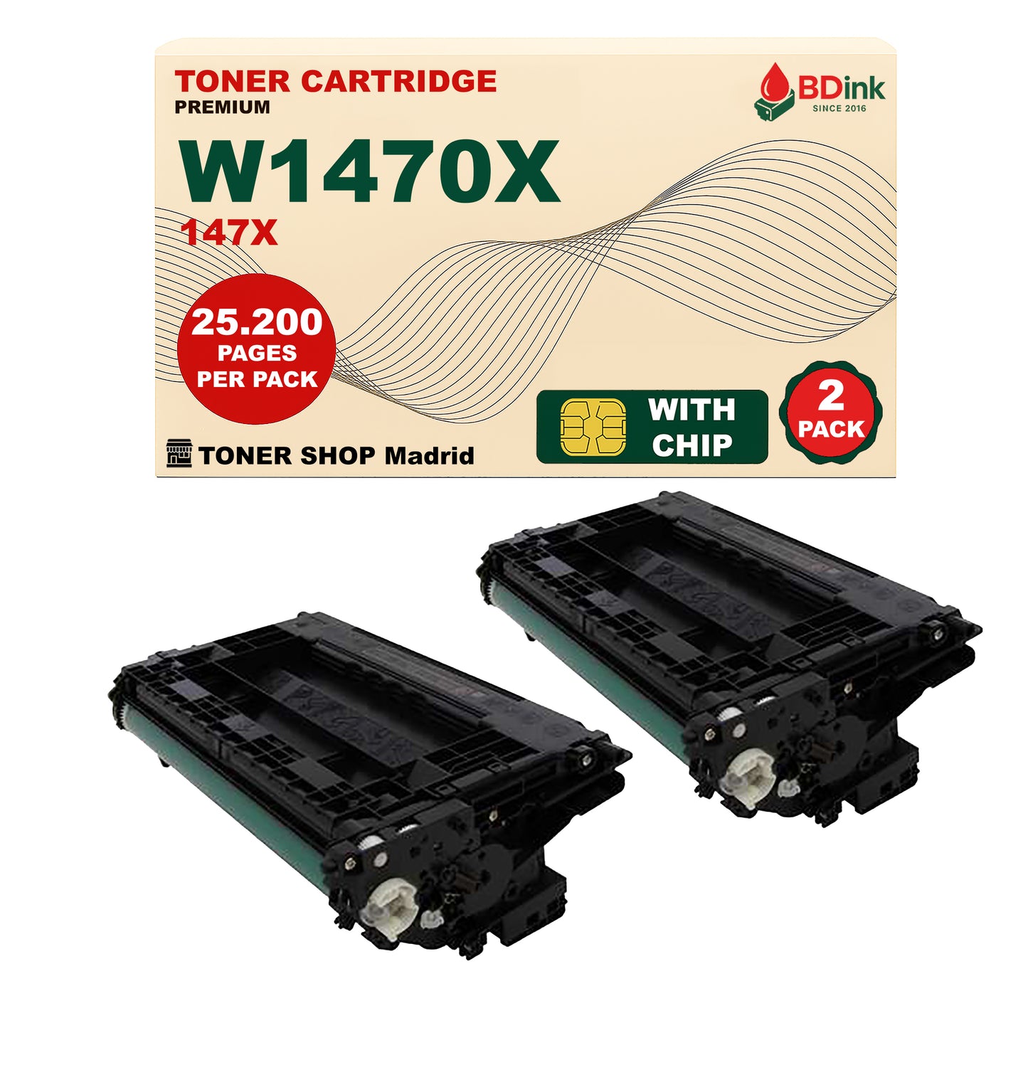 BDink Tóner Compatible HP 147X / W1470X Negro (Alta Capacidad)