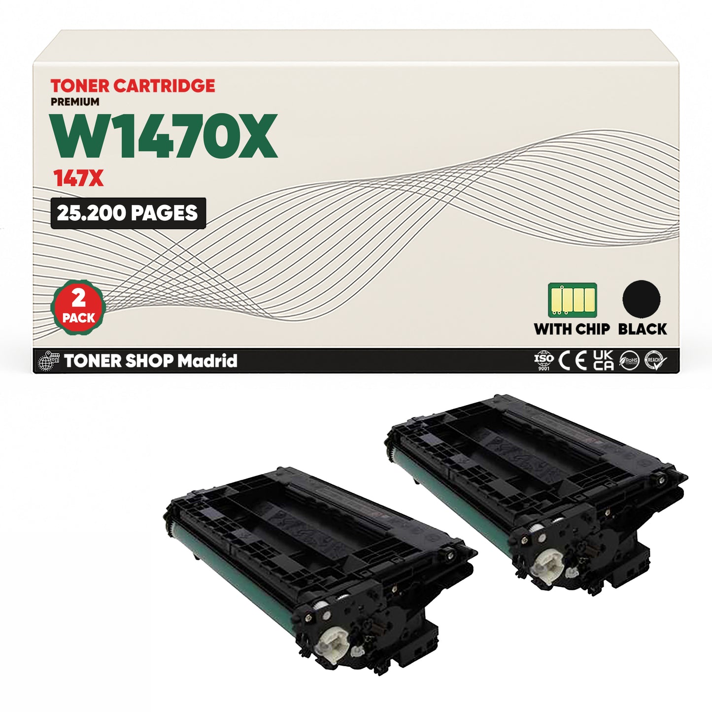 BDink Tóner Compatible HP 147X / W1470X Negro (Alta Capacidad)