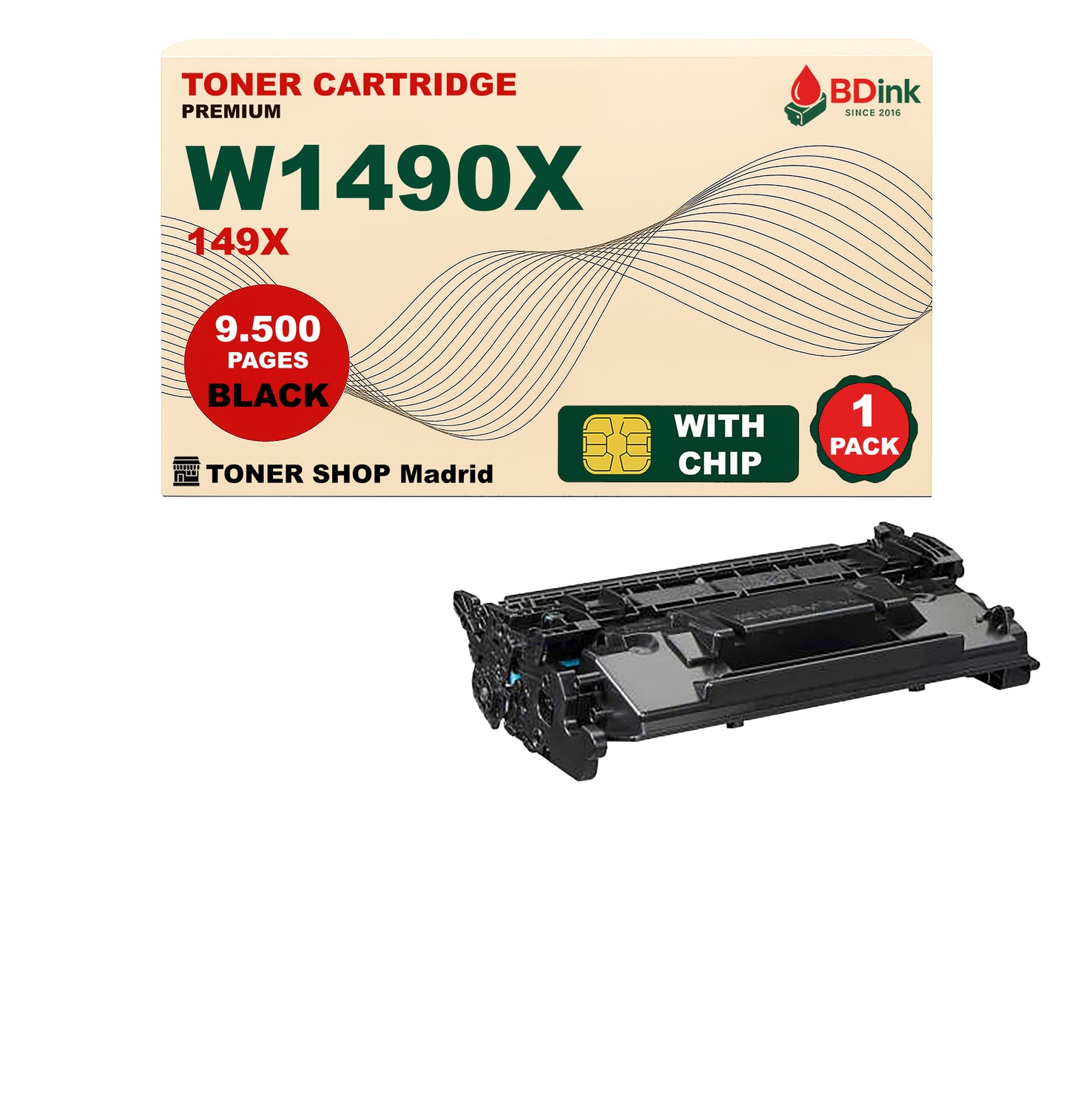 BDink Tóner Compatible HP 149X Negro W1490X (Alta Capacidad)