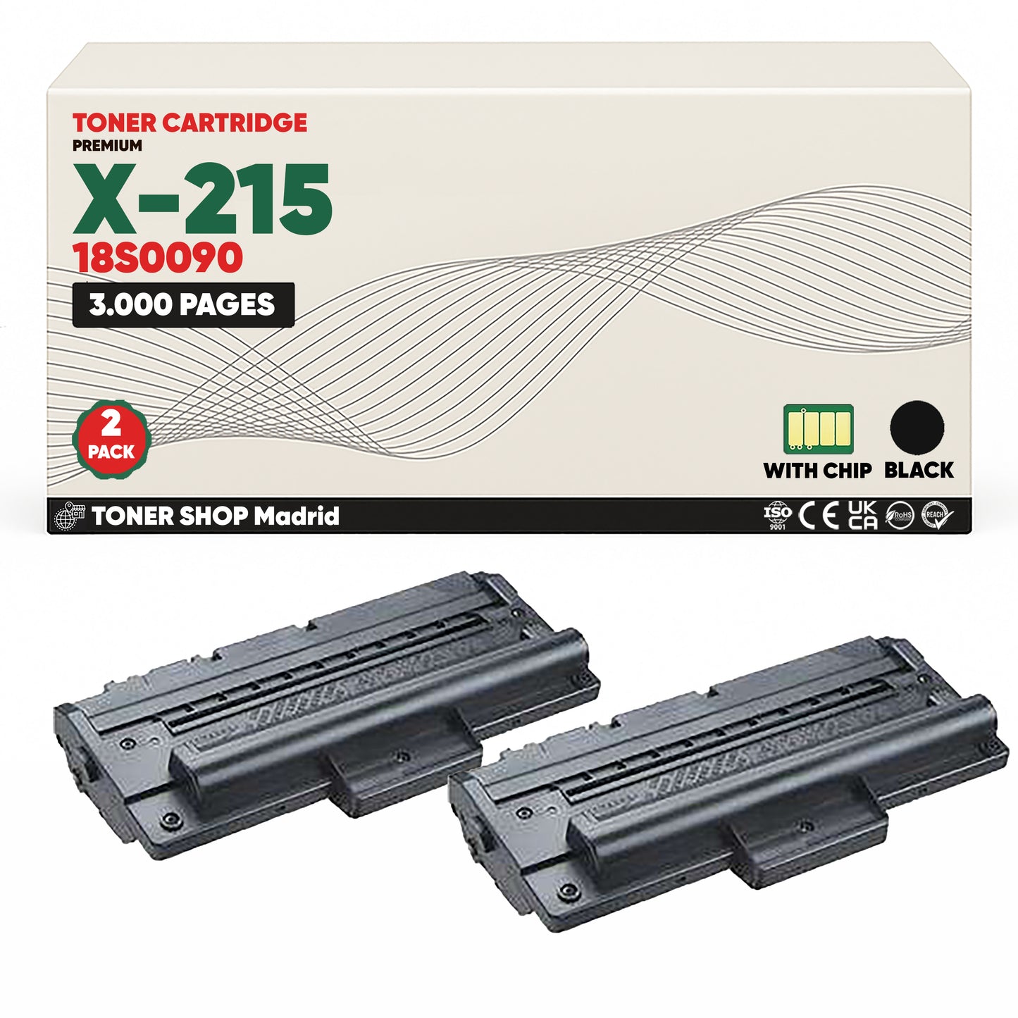 BDink Cartucho Tóner Compatible Lexmark X215 Negro