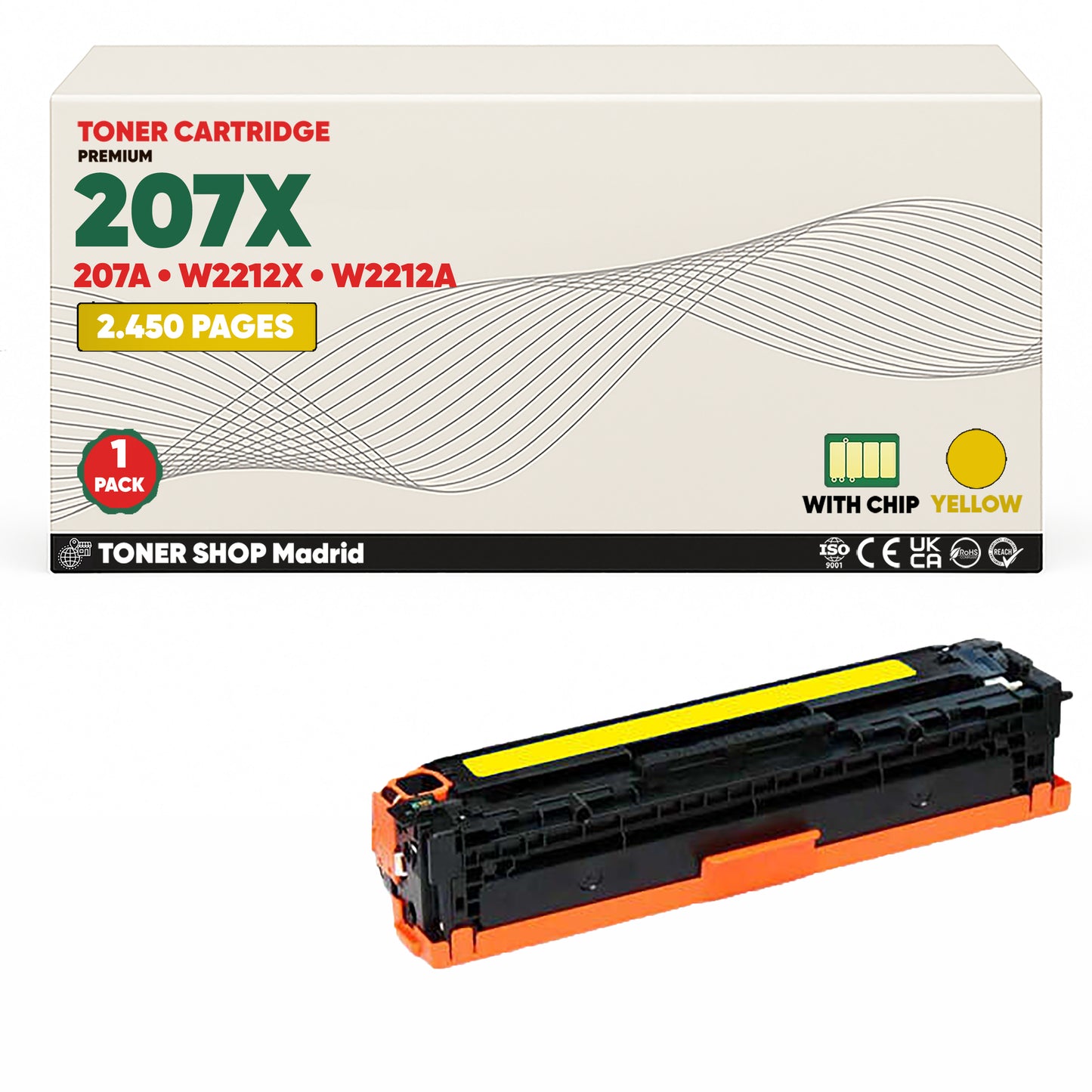 BDink Tóner Compatible HP 207X 207A (Pack 4 CMYK) Con Chip