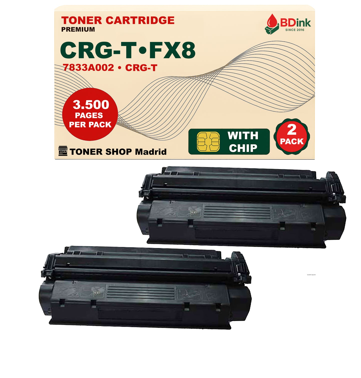 BDink Cartucho Tóner Compatible Canon FX8 Negro