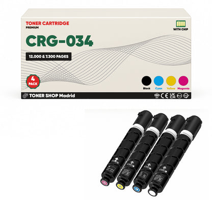 BDink Tóner Compatible Canon 034 (Pack 4 CMYK)