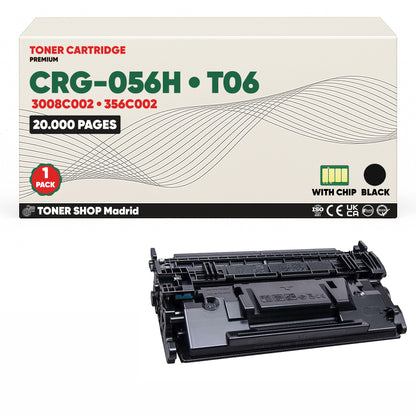 BDink Cartucho Tóner Compatible Canon 056H/T06 Negro