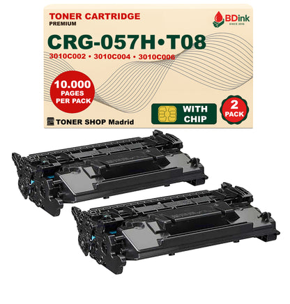 BDink Cartucho Tóner Compatible Canon 057H/T08 Negro