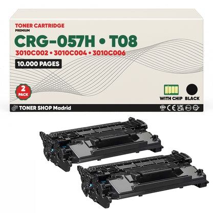 BDink Cartucho Tóner Compatible Canon 057H/T08 Negro