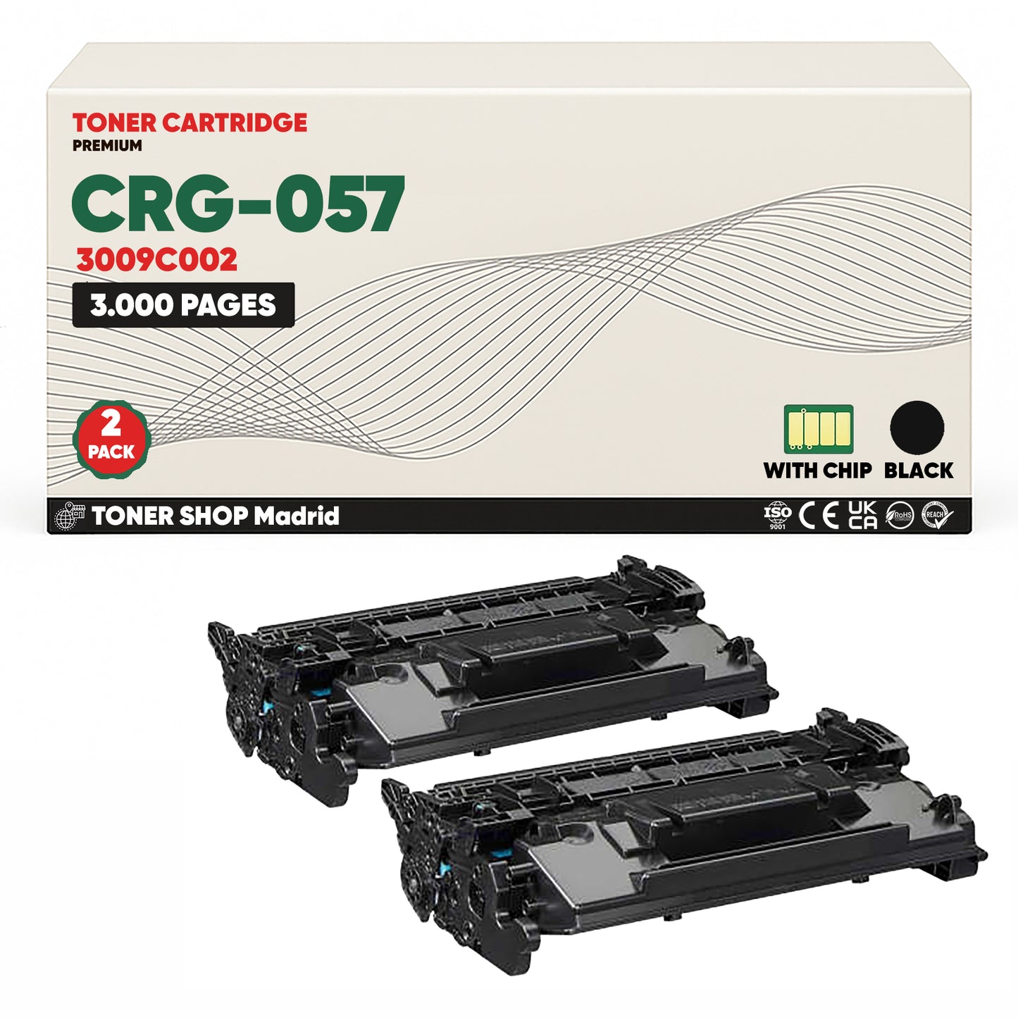 BDink Cartucho Tóner Compatible Canon 057 Negro