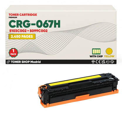 BDink Tóner Compatible Canon 067H  (Pack 4) con Chip