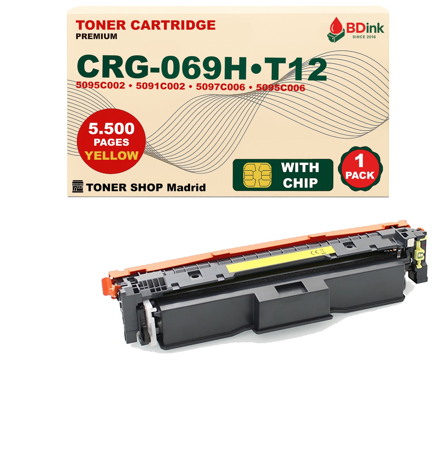 BDink Tóner Compatible Canon 069H/T12 (CMYK Pack 4)