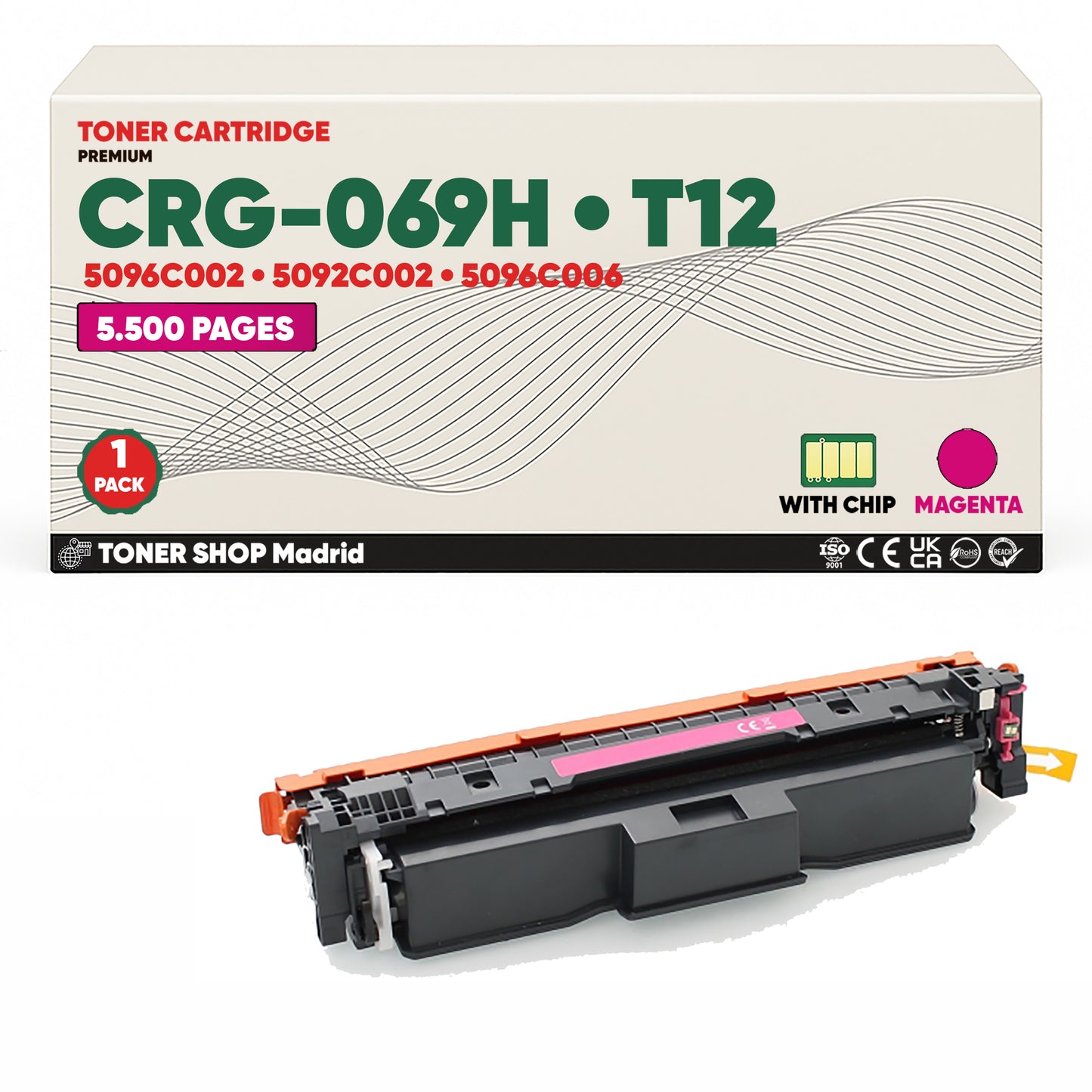 BDink Tóner Compatible Canon 069H/T12 (CMYK Pack 4)