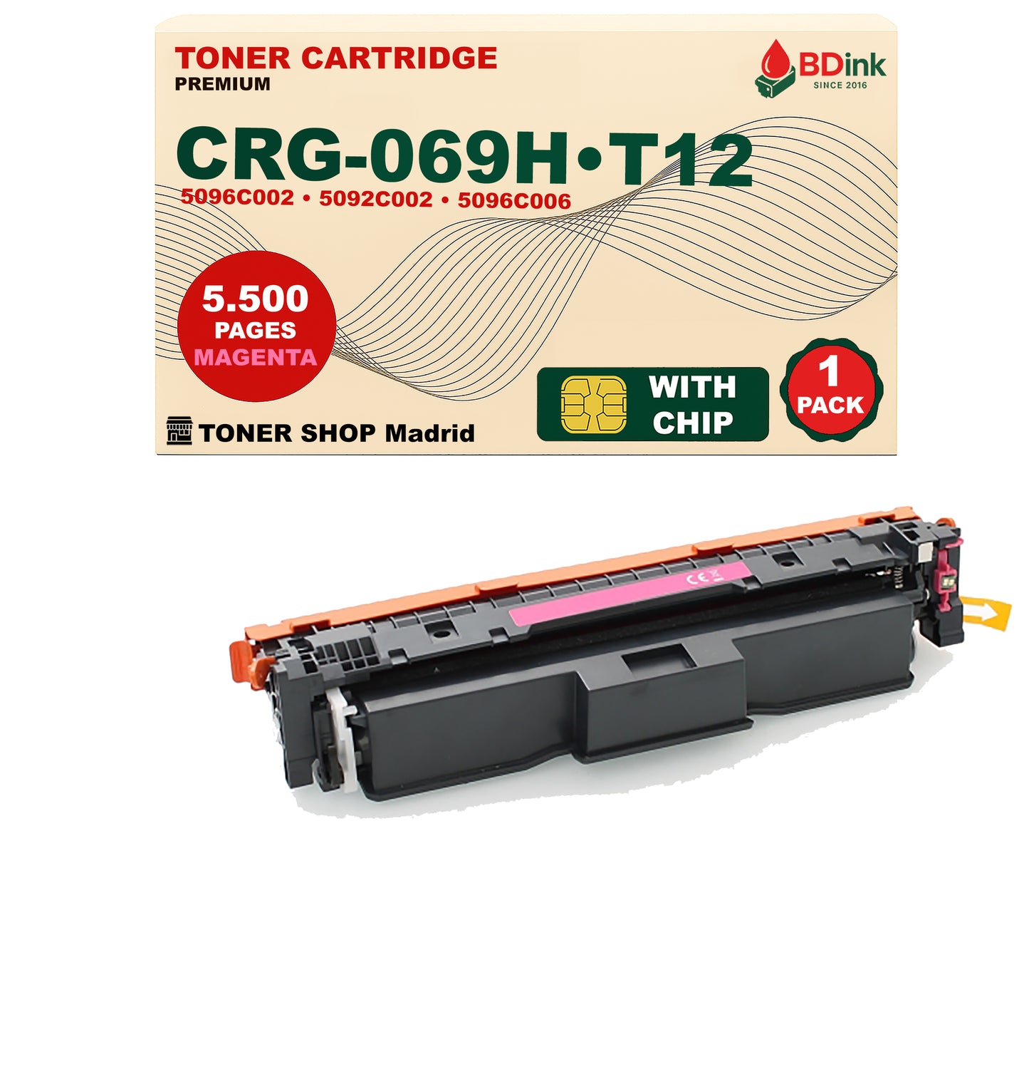 BDink Tóner Compatible Canon 069H/T12 (CMYK Pack 4)