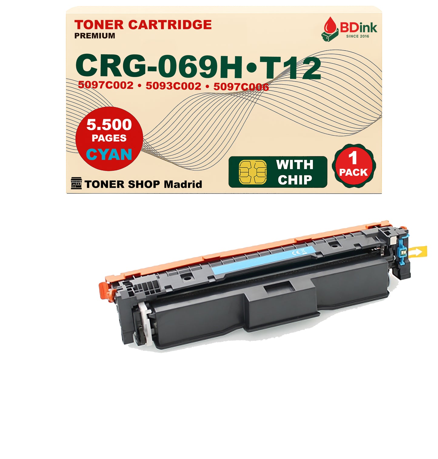 BDink Tóner Compatible Canon 069H/T12 (CMYK Pack 4)