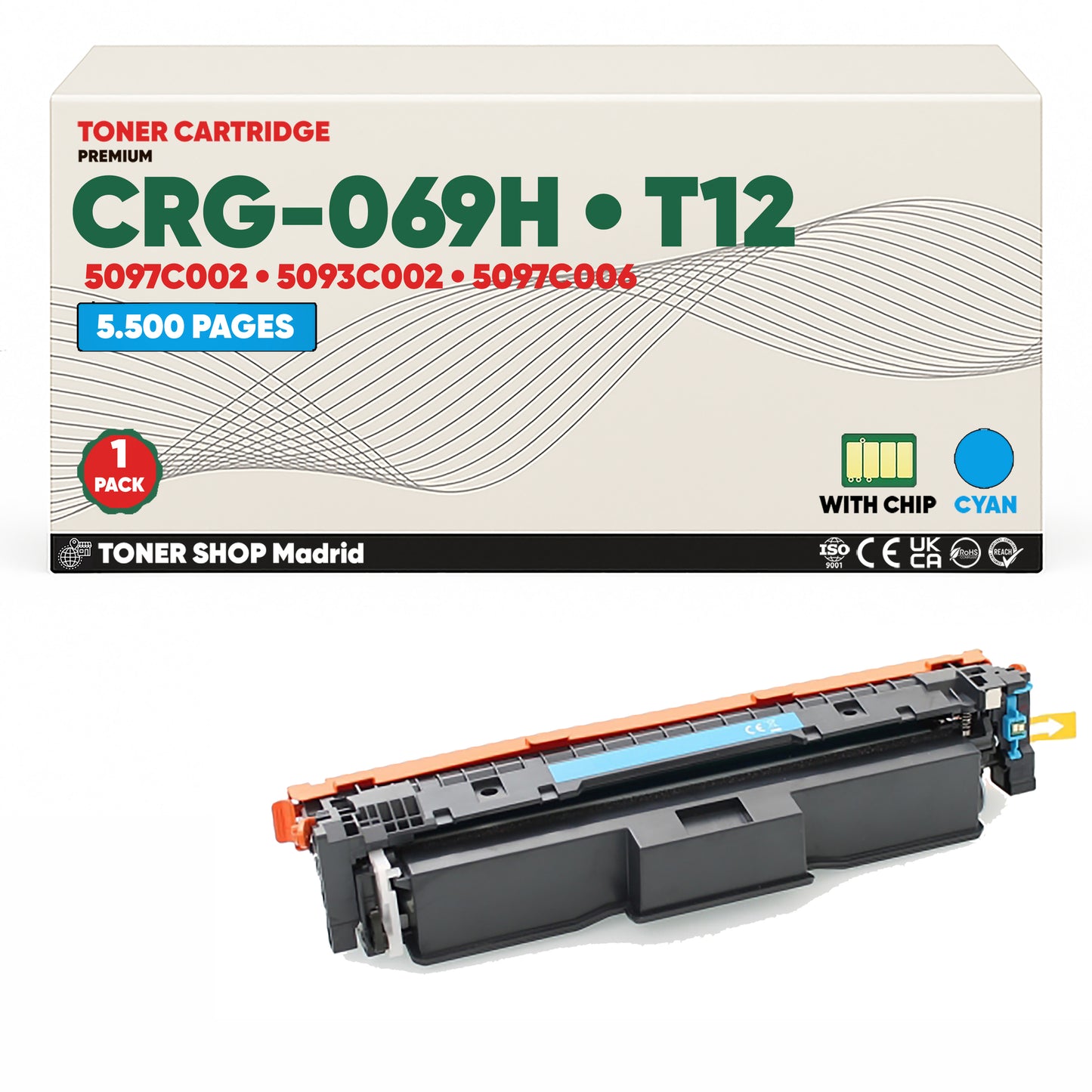 BDink Tóner Compatible Canon 069H/T12 (CMYK Pack 4)