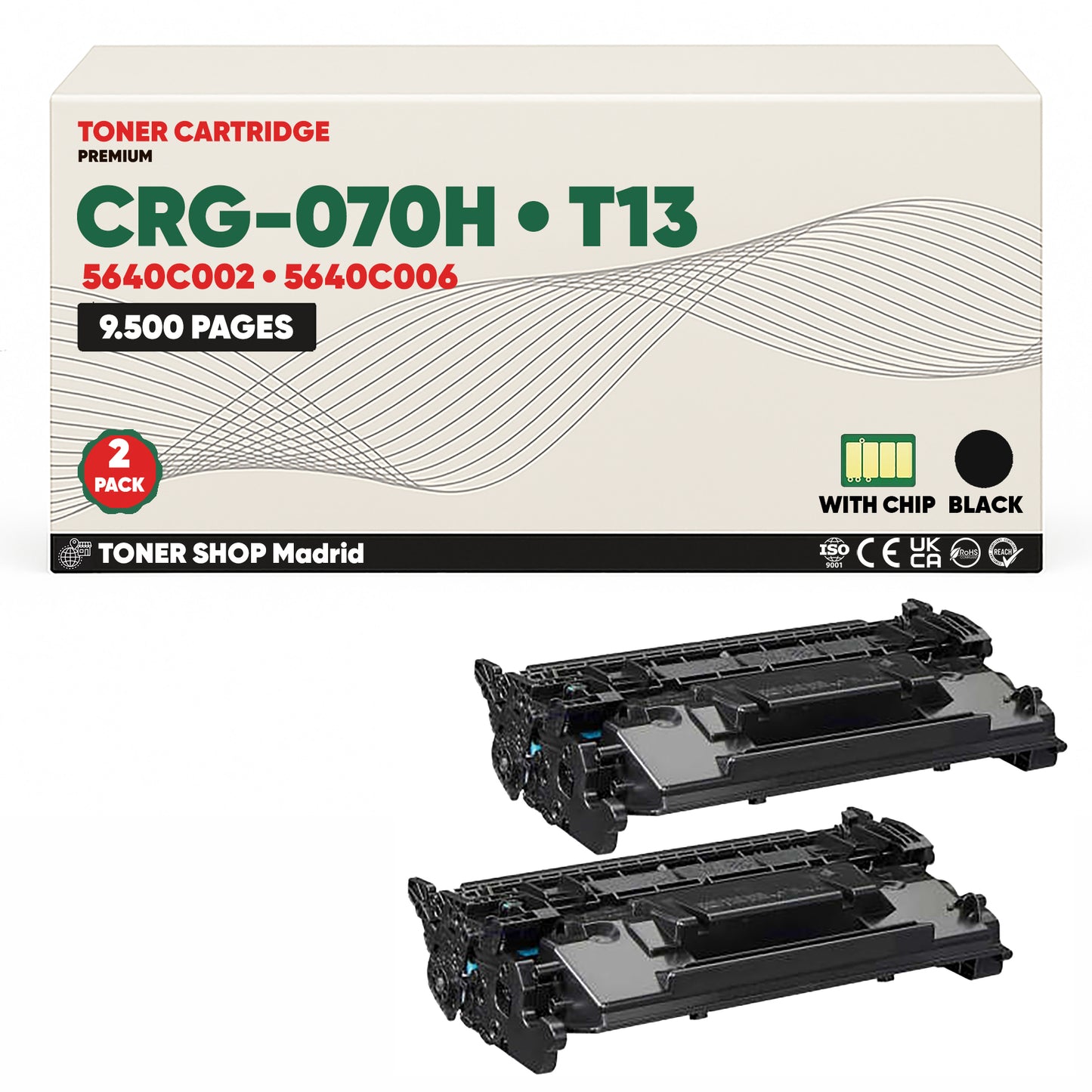 BDink Cartucho Tóner Compatible Canon 070H/T13 Negro