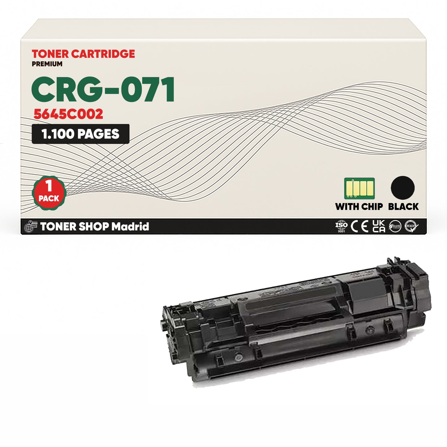 BDink Cartucho Tóner Compatible Canon 071 Negro