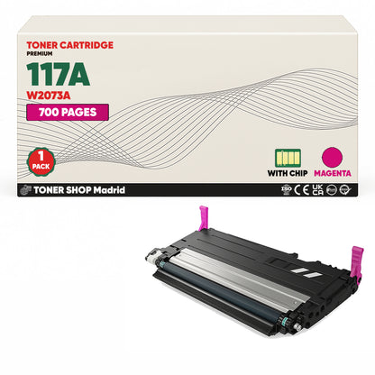 BDink Tóner Compatible HP 117A (Pack 4 CMYK) W2070A W2071A W2072A W2073A