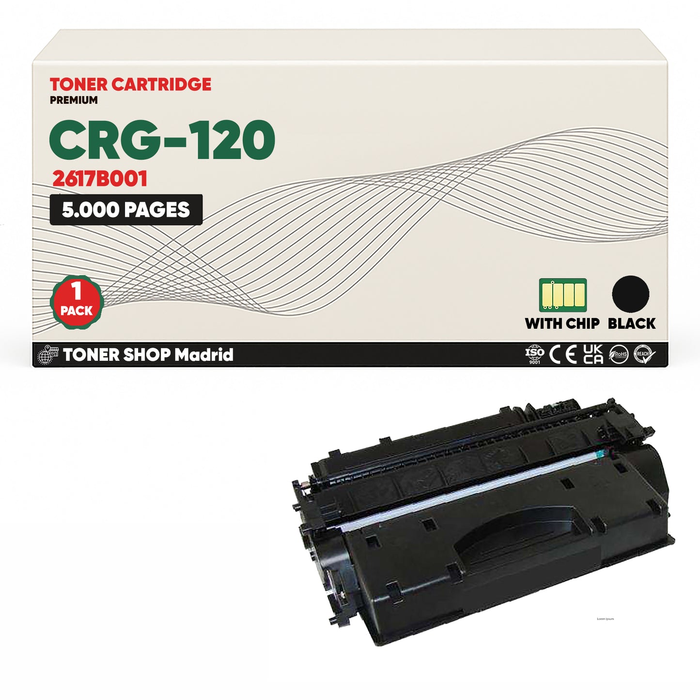 BDink Cartucho Tóner Compatible Canon 120 Negro