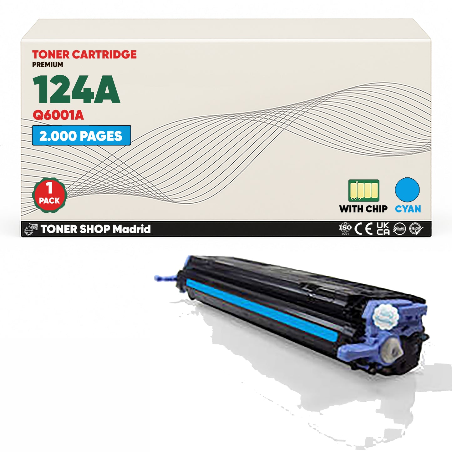 BDink Tóner Compatible HP 124A (Pack 4 CMYK) Q6000A Q6001A Q6002A Q6003A