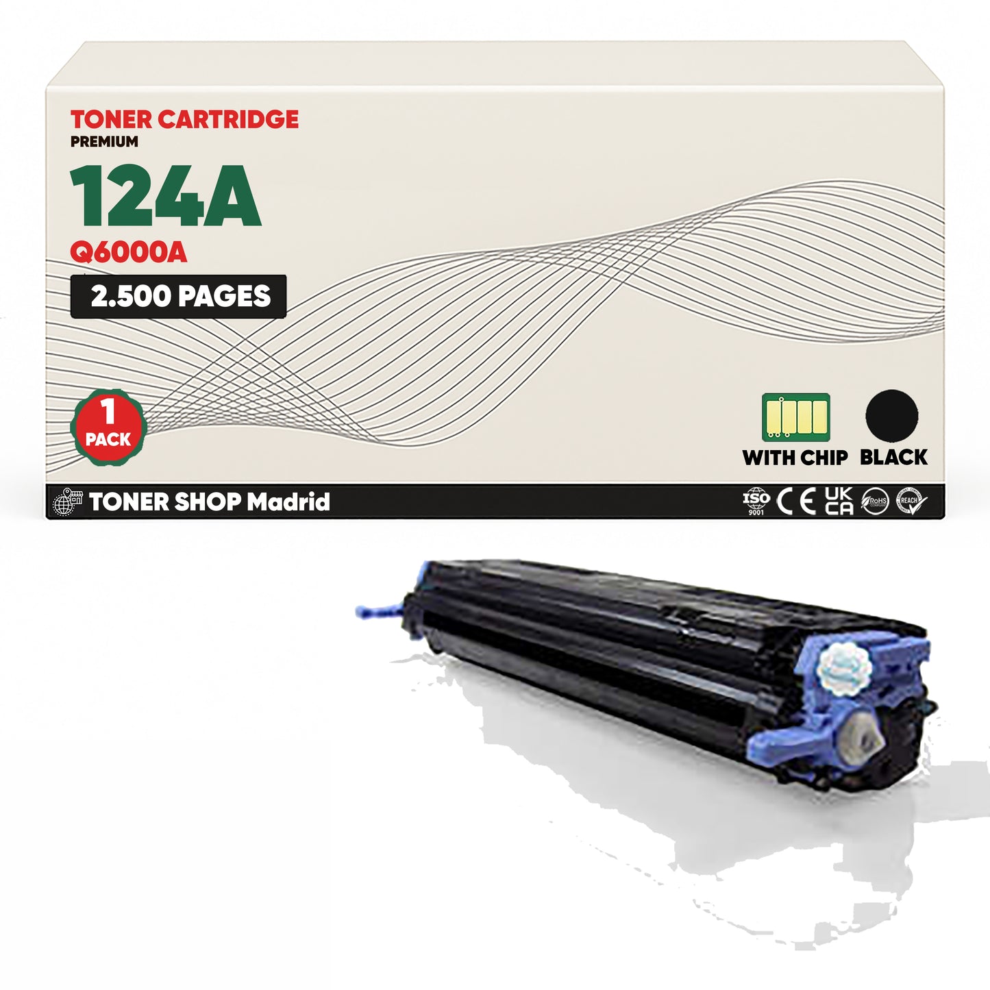 BDink Tóner Compatible HP 124A (Pack 4 CMYK) Q6000A Q6001A Q6002A Q6003A