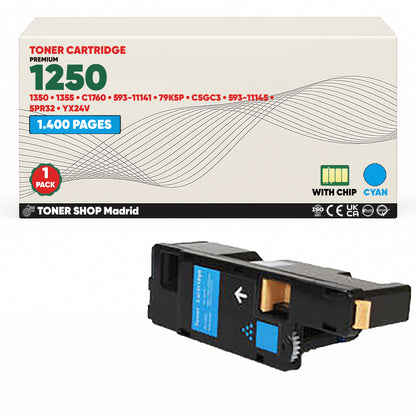 BDink Cartucho/s Tóner Compatible/s Dell 1250/1350 CMYK (Pack 4)