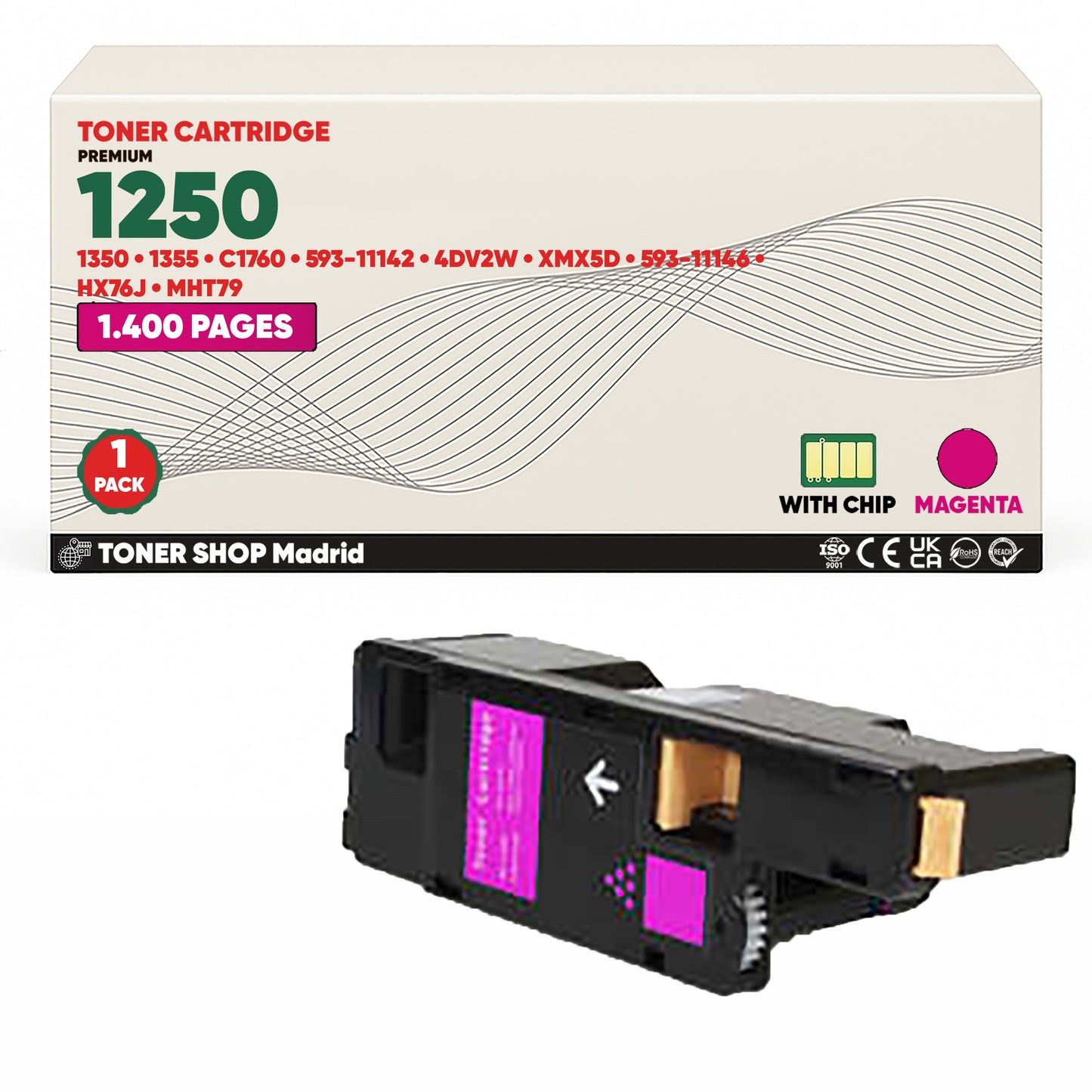 BDink Cartucho/s Tóner Compatible/s Dell 1250/1350 CMYK (Pack 4)