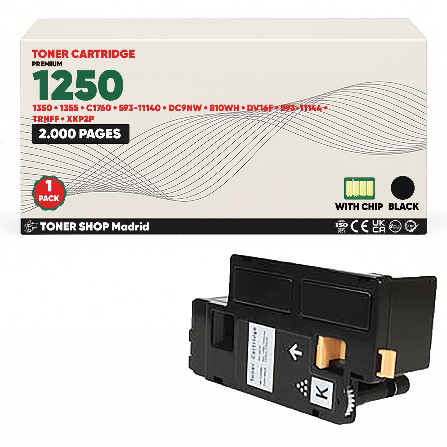 BDink Cartucho/s Tóner Compatible/s Dell 1250/1350 CMYK (Pack 4)