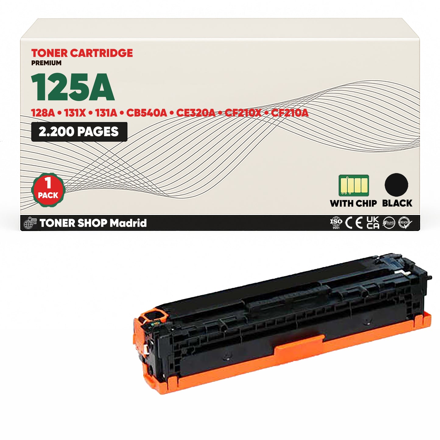 BDink Cartucho Tóner Compatible HP 125A/128A/131A (CMYK Pack 4)